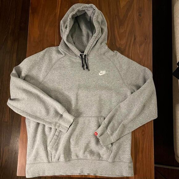 Nike Other - Nike Embroidered Hoodie Grey Loungewear Sweatshirt XL